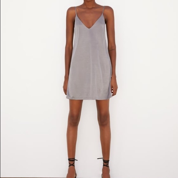 zara mini slip dress